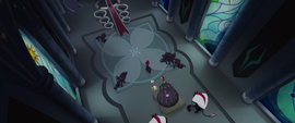 Overhead view of the throne room taken over MLPTM