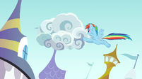 Rainbow Dash moving the clouds S9E24