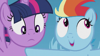 Rainbow Dash very uncomfortable S5E25