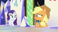 Rarity and AJ feel sorry for Sludge S8E24