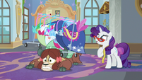 Rarity notices she knocked Yona over S9E7