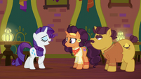 Rarity offers to help Coriander and Saffron S6E12