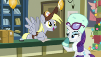 Derpy offers to retrieve Rarity's package MLPBGE