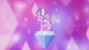 Diamond Tiara singing on top of a large diamond S5E18