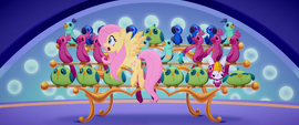 Fluttershy sees deflating balloon flying by MLPTM