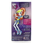Friendship Games School Spirit Rainbow Dash doll back of packaging