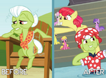 Granny Smith before and after S4E20