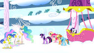 Princess Celestia congratulates Rainbow Dash S01E16