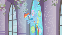 Rainbow Dash hitting the window S2E1