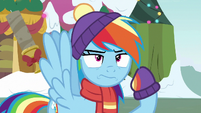 Rainbow Dash tosses the candle away MLPBGE