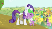 Spike hugging Rarity S4E23