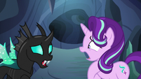 Starlight and Thorax exhausted and sweating S6E26