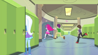 Students chasing Pinkie through the halls CYOE17