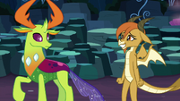 Thorax looks back at Dragon Ocellus S9E3