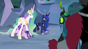 Celestia and Luna face the villains down S9E25