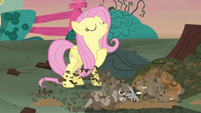 Fluttershy sings "it's not how much you own" S5E3