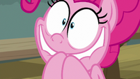 Pinkie Pie looking extremely giddy S9E16