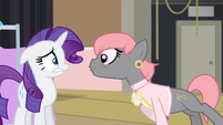 Prim Hemline in Rarity's face S4E08