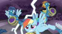 RD and Wonderbolts dodging lightning S9E17