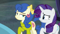 Rarity stunned by Blueberry Curls' words S8E4