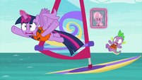 Twilight and Spike fall off windsurfing board S9E5