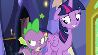 Twilight embarrassed; Spike getting annoyed S7E3