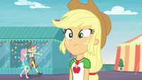 Applejack looks weirded out at Micro EGROF