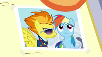 Close-up on photo of Rainbow and Spitfire S7E7