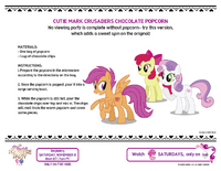 Cutie Mark Crusaders Chocolate Popcorn recipe page original version