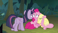 Fake Twilight tells Pinkie and Fluttershy to stay put S8E13
