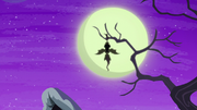 Flutterbat hanging from a tree branch S5E21
