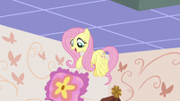 Fluttershy dropping the throw pillow S7E12