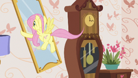Fluttershy picking up a wall mirror S7E12