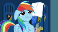 Rainbow Dash crying tears of remorse S7E7