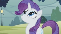 Rarity trying to figure out a way to make the branches perfect.