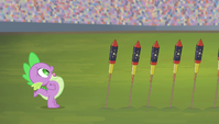 Spike about to light the fireworks S4E24