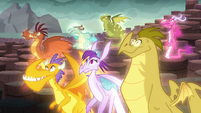 The dragons hear Torch's command S6E5