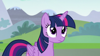 Twilight listens intently to Discord S5E22