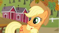 Applejack looks at Rainbow Dash S1E13