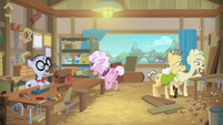 Elderly ponies in woodworking class S9E5