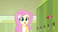 Fluttershy realizes she's late for class EG