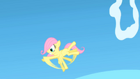 Fluttershy trying to stay in the air S1E23