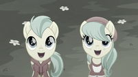 Pickle and Barley in awe of Rainbow Dash MLPRR