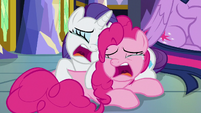 Rarity and Pinkie Pie crying together S9E26