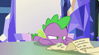 Spike lowers his head in defeat S6E22