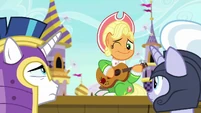 Apple Chord winking at the guards S9E4.png (1.03 MB) Apple Chord winking at the guards S9E4
