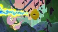 Flash bees swarming over Fluttershy S7E20.png (869 KB) Flash bees swarming over Fluttershy S7E20