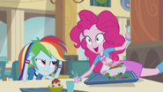 Pinkie Pie pounding on lunch table EG2