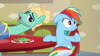 Zephyr Breeze notices Rainbow Dash S6E11