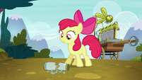 Apple Bloom finds empty twittermite canister S5E4